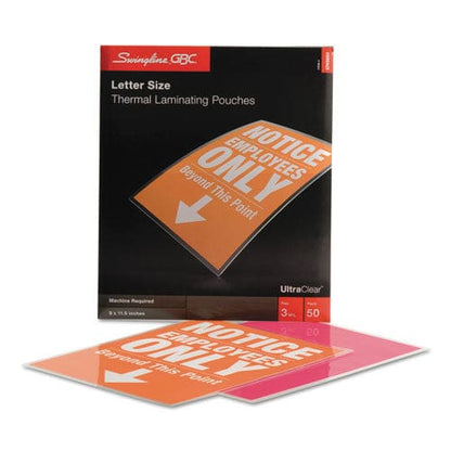 GBC Ultraclear Thermal Laminating Pouches 3 Mil 9 X 11.5 Gloss Clear 50/box - Technology - GBC®