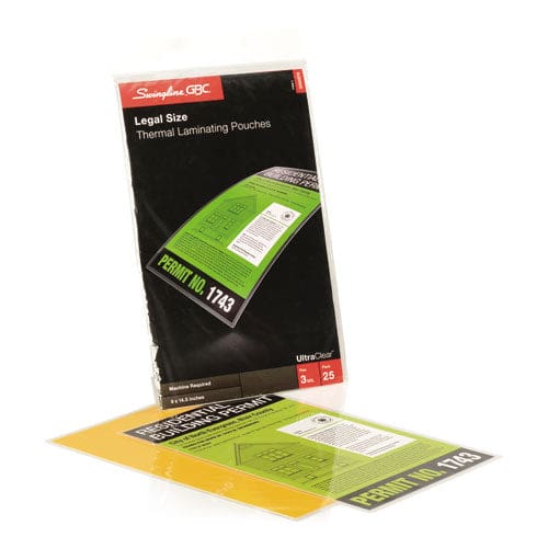 GBC Ultraclear Thermal Laminating Pouches 3 Mil 9 X 14.5 Gloss Clear 25/pack - Technology - GBC®