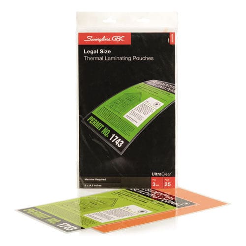 GBC Ultraclear Thermal Laminating Pouches 3 Mil 9 X 14.5 Gloss Clear 25/pack - Technology - GBC®