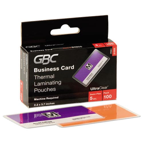 GBC Ultraclear Thermal Laminating Pouches 5 Mil 3.69 X 2.19 Gloss Clear 100/box - Technology - GBC®