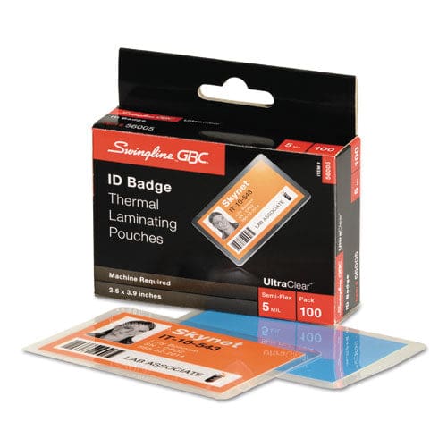 GBC Ultraclear Thermal Laminating Pouches 5 Mil 3.88 X 2.63 Gloss Clear 100/box - Technology - GBC®