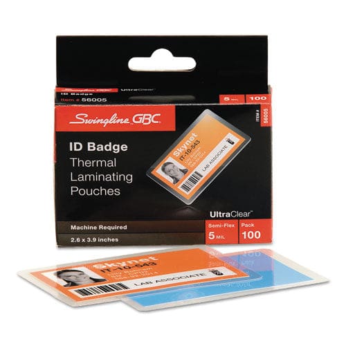 GBC Ultraclear Thermal Laminating Pouches 5 Mil 3.88 X 2.63 Gloss Clear 100/box - Technology - GBC®