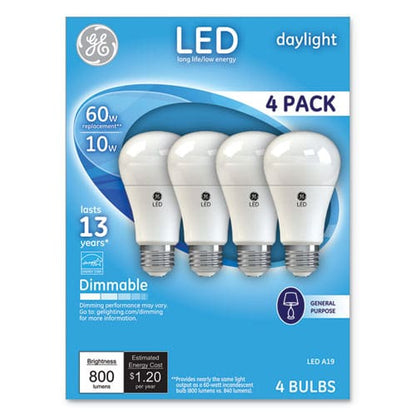 GE Led Daylight A19 Dimmable Light Bulb 10 W 4/pack - Technology - GE
