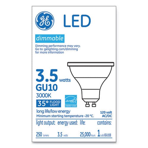 GE Led Mr16 Gu10 Dimmable Warm White Flood Light 3.7 W - Technology - GE