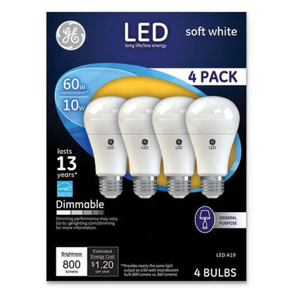 GE Led Soft White A19 Dimmable Light Bulb 10 W 4/pack - Technology - GE