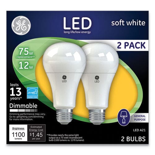 GE Led Soft White A21 Dimmable Light Bulb 12 W 2/pack - Technology - GE