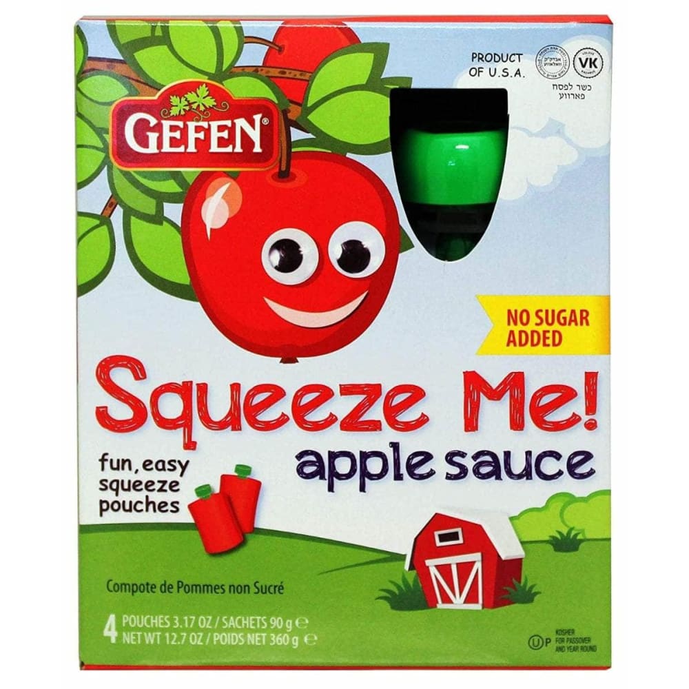 GEFEN GEFEN Applesauce Pouch Unswtnd, 4 pk