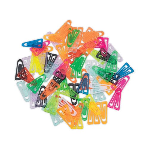 GEM Plastic Paper Clips Medium Smooth Assorted Colors 500/box - Office - GEM®