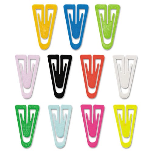 GEM Plastic Paper Clips Medium Smooth Assorted Colors 500/box - Office - GEM®