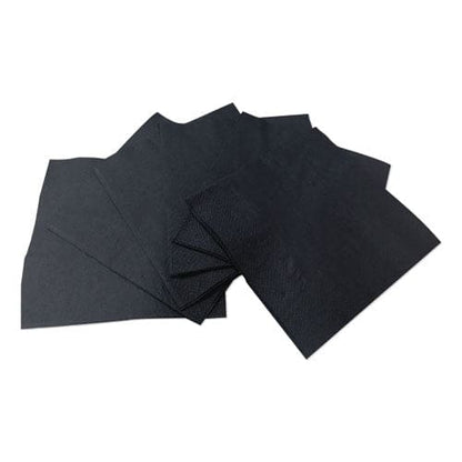 GEN Cocktail Napkins 1-ply 9w X 4.5d Black 4,000/carton - Food Service - GEN