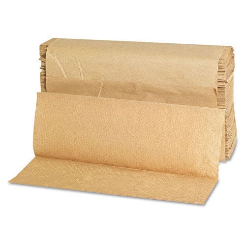 GEN Folded Paper Towels Multifold 9 X 9.45 Natural 250 Towels/pack 16 Packs/carton - Janitorial & Sanitation - GEN