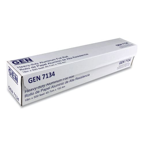 GEN Heavy-duty Aluminum Foil Roll 18 X 500 Ft 4/carton - Food Service - GEN