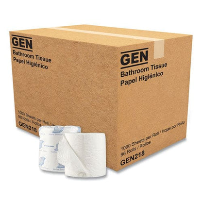 GEN Standard Bath Tissue Septic Safe Individually Wrapped Rolls 1-ply White 1,000 Sheets/roll 96 Wrapped Rolls/carton - Janitorial &