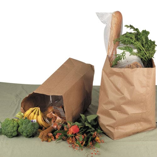 General Grocery Paper Bags 50 Lb Capacity #8 6.13 X 4.13 X 12.44 Kraft 500 Bags - Food Service - General