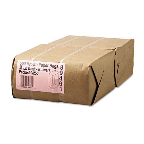 General Grocery Paper Bags 52 Lb Capacity #2 4.3 X 2.44 X 7.88 Kraft 250 Bags/bundle 2 Bundles - Food Service - General