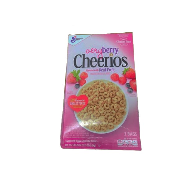 General Mills Cheerios Very Berry Cereal Box, 37.25 oz - ShelHealth.Com