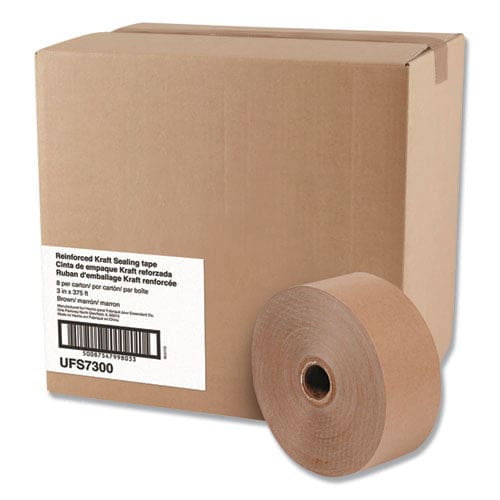 General Supply Glass-fiber Reinforced Gummed Kraft Sealing Tape 3 Core 3 X 375 Ft Brown 8/carton - Office - General Supply