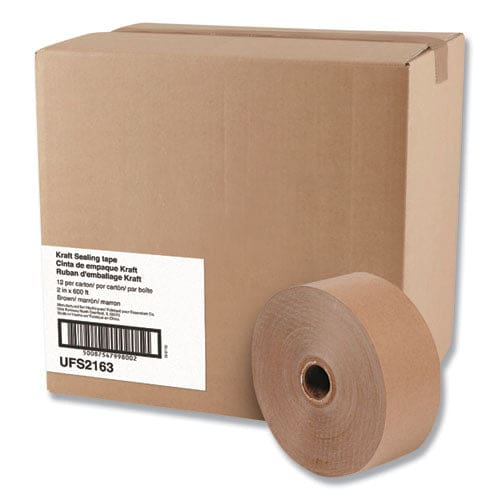 General Supply Glass-fiber Reinforced Gummed Kraft Sealing Tape 3 Core 3 X 450 Ft Brown 10/carton - Office - General Supply