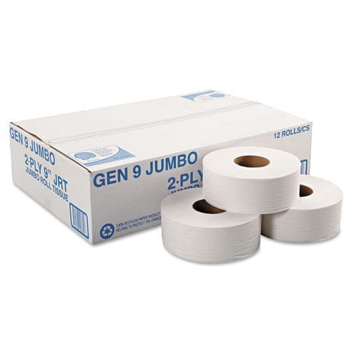 General Supply Jumbo Roll Bath Tissue Septic Safe 2-ply White 3.3 X 700 Ft 12/carton - Janitorial & Sanitation - General Supply