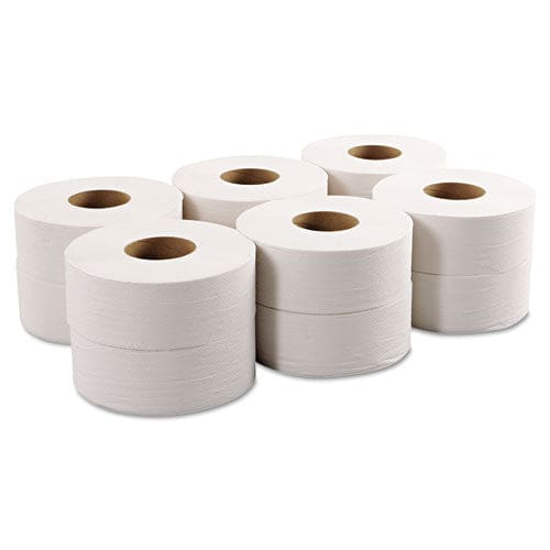 General Supply Jumbo Roll Bath Tissue Septic Safe 2-ply White 3.3 X 700 Ft 12/carton - Janitorial & Sanitation - General Supply