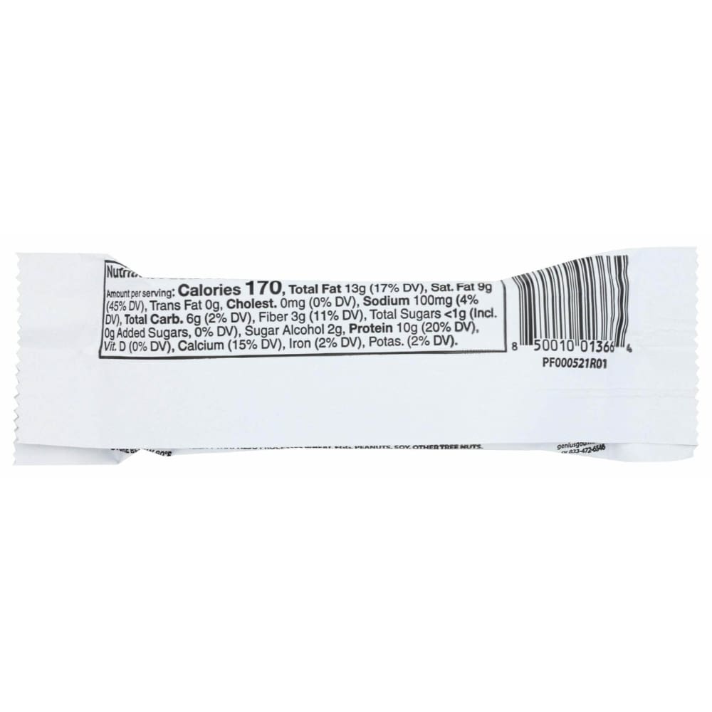 GENIUS GOURMET Grocery > Nutritional Bars GENIUS GOURMET: Salted Caramel Keto Bar, 1.09 oz