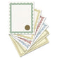 Geographics Parchment Paper Certificates 8.5 X 11 Optima Green With White Border 25/pack - Office - Geographics®