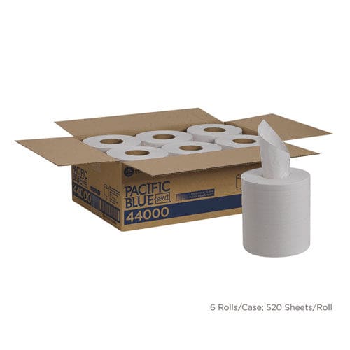 Georgia Pacific Professional Pacific Blue Select 2-ply Center-pull Perf Wipers 2-ply 8.25 X 12 White 520/roll 6 Rolls/carton - Janitorial &