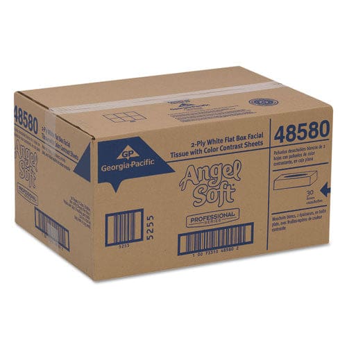 Georgia Pacific Professional Premium Facial Tissues In Flat Box 2-ply White 100 Sheets 30 Boxes/carton - Janitorial & Sanitation - Georgia