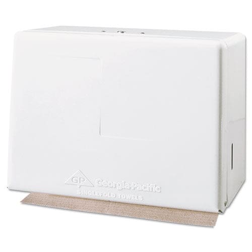 Georgia Pacific Professional Space Saver Singlefold Towel Dispenser Steel 11.63 X 6.63 X 8.13 White - Janitorial & Sanitation - Georgia