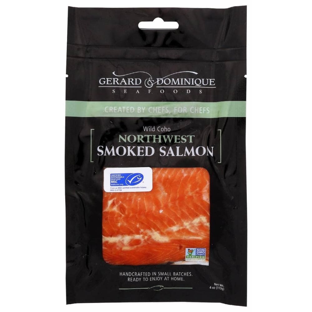 Gerard & Dominique Grocery > Frozen GERARD & DOMINIQUE: Smoked Wild Coho Trad, 4 oz