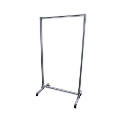 Ghent Acrylic Mobile Divider With Thermometer Access Cutout 38.5 X 23.75 X 74.19 Clear - Furniture - Ghent