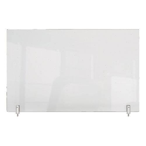 Ghent Clear Partition Extender With Attached Clamp 29 X 3.88 X 18 Thermoplastic Sheeting - Furniture - Ghent