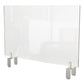 Ghent Clear Partition Extender With Attached Clamp 29 X 3.88 X 24 Thermoplastic Sheeting - Furniture - Ghent