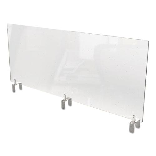 Ghent Clear Partition Extender With Attached Clamp 29 X 3.88 X 24 Thermoplastic Sheeting - Furniture - Ghent