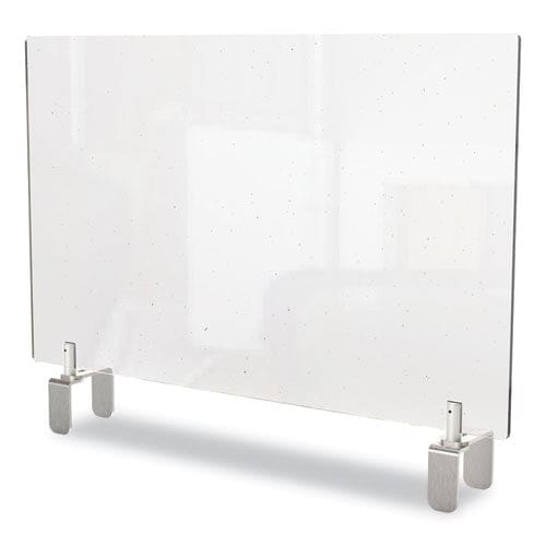 Ghent Clear Partition Extender With Attached Clamp 29 X 3.88 X 30 Thermoplastic Sheeting - Furniture - Ghent