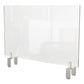 Ghent Clear Partition Extender With Attached Clamp 29 X 3.88 X 30 Thermoplastic Sheeting - Furniture - Ghent