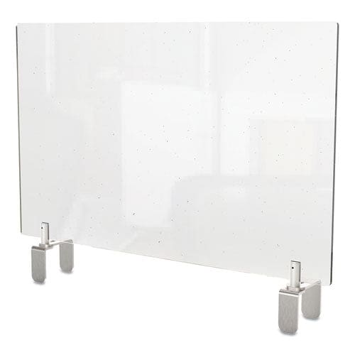 Ghent Clear Partition Extender With Attached Clamp 29 X 3.88 X 30 Thermoplastic Sheeting - Furniture - Ghent