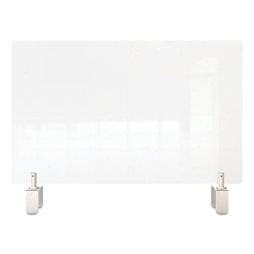 Ghent Clear Partition Extender With Attached Clamp 36 X 3.88 X 30 Thermoplastic Sheeting - Furniture - Ghent