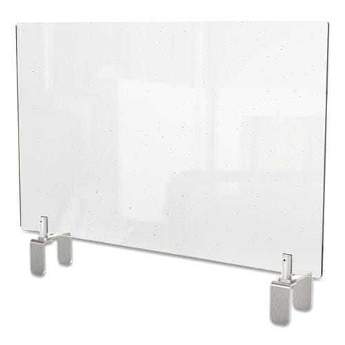 Ghent Clear Partition Extender With Attached Clamp 36 X 3.88 X 30 Thermoplastic Sheeting - Furniture - Ghent