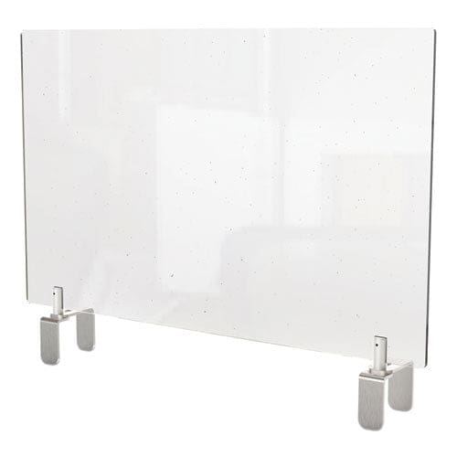 Ghent Clear Partition Extender With Attached Clamp 42 X 3.88 X 18 Thermoplastic Sheeting - Furniture - Ghent