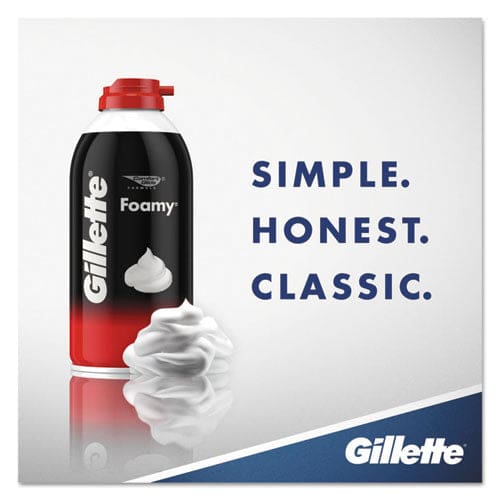 Gillette Foamy Shave Cream Original Scent 2 Oz Aerosol Spray Can 48/carton - Janitorial & Sanitation - Gillette®