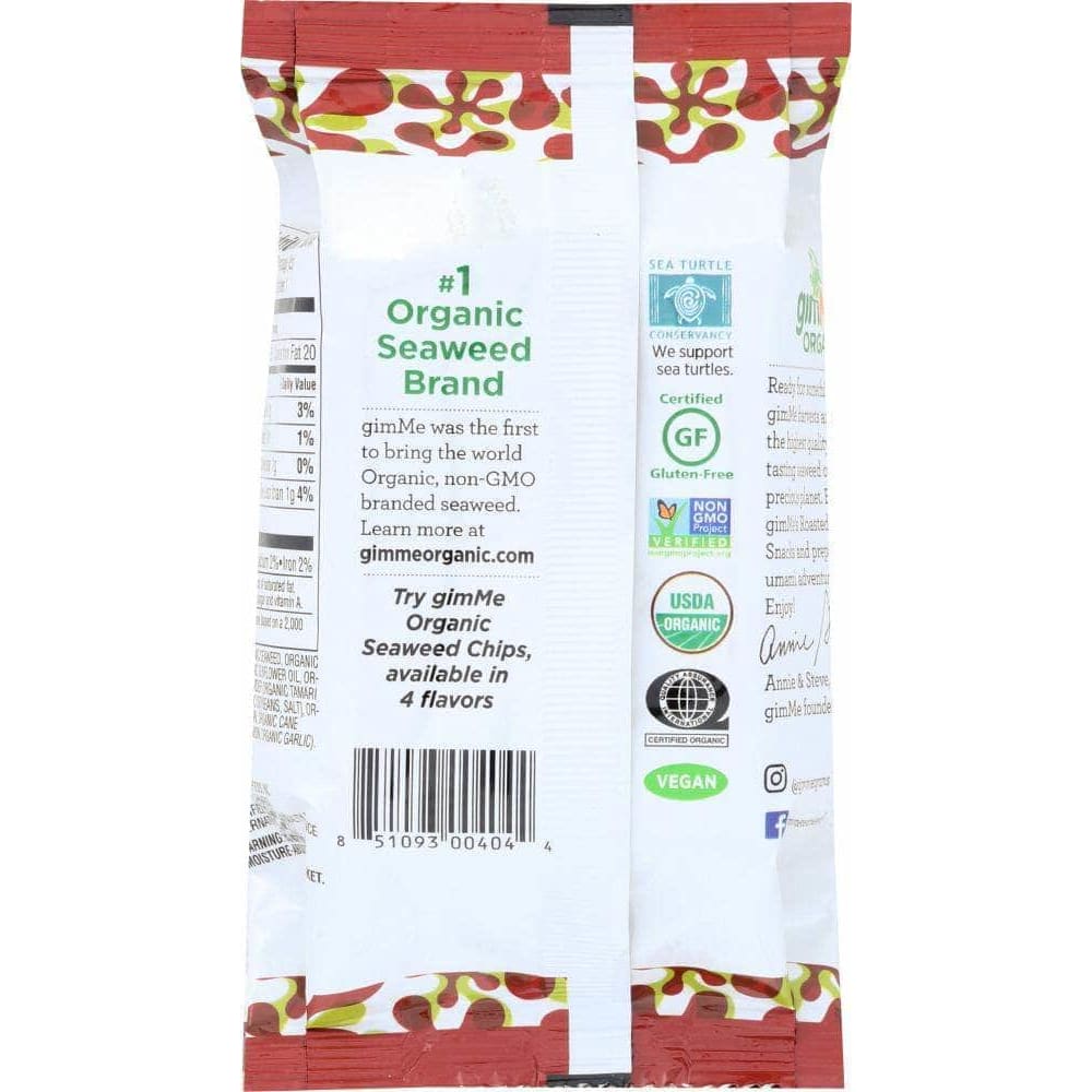 Gimme Snacks Gimme Organic Roasted Seaweed Snacks Teriyaki, 0.17 oz