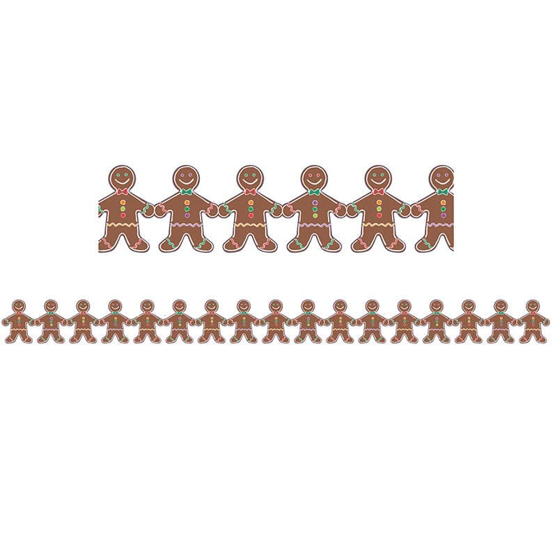 Gingerbread Men Border (Pack of 8) - Border/Trimmer - Hygloss Products Inc.