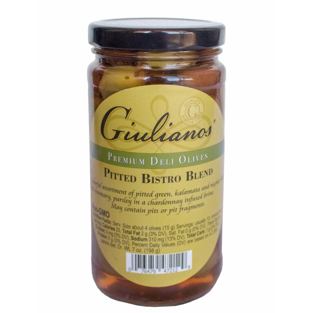 Giuliano Giuliano Deli Olives Pitted Bistro Blend, 7 oz