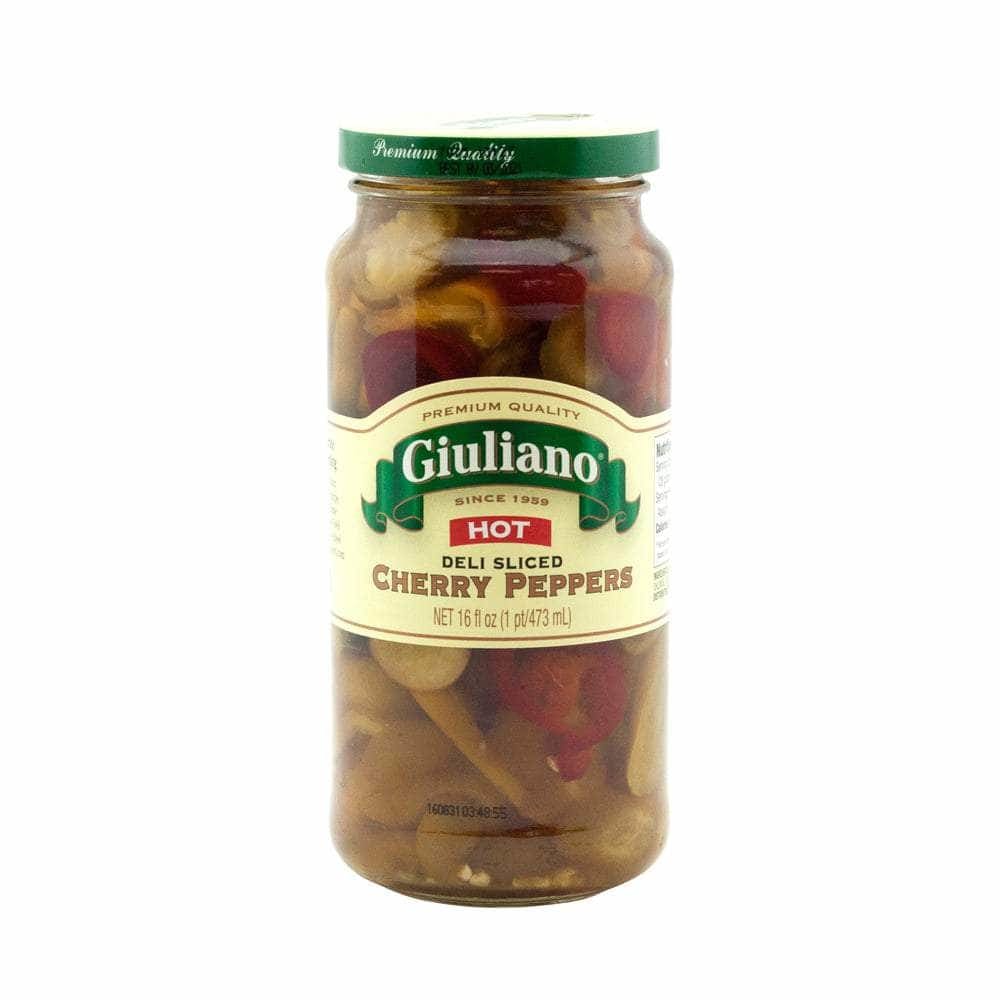 GIULIANO GIULIANO Hot Sliced Cherry Peppers, 16 oz