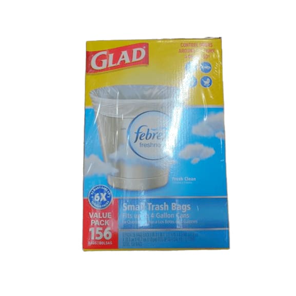 Glad 4-Gal. Small Trash Bags, 156 ct. - ShelHealth.Com