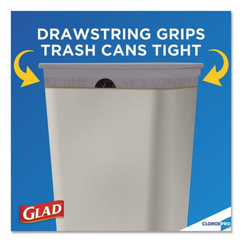 Glad Forceflex Tall Kitchen Drawstring Trash Bags 13 Gal 0.72 Mil 23.75 X 24.88 Gray 100/box - Janitorial & Sanitation - Glad®