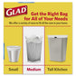 Glad Odorshield Medium Quick-tie Trash Bags 8 Gal 0.57 Mil 21.63 X 23 White 26/box - Janitorial & Sanitation - Glad®