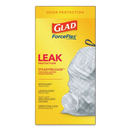 Glad Odorshield Tall Kitchen Drawstring Bags 13 Gal 0.78 Mil 24 X 27.38 White 40 Bags/box 6 Boxes/carton - Janitorial & Sanitation - Glad®