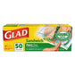 Glad Sandwich Zipper Bags 6.63 X 8 Clear 600/carton - Food Service - Glad®